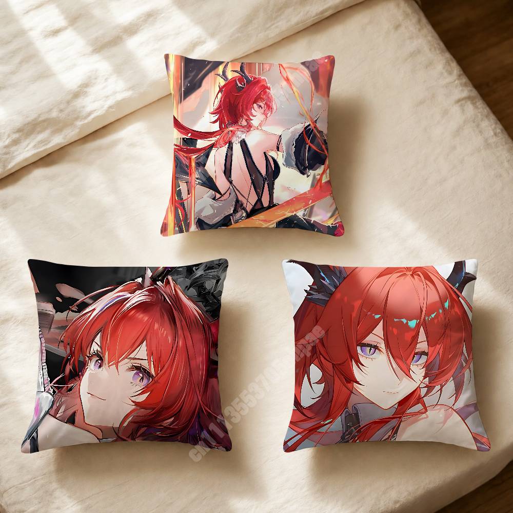 Home Textiles And Furnishing - Arknights Endfield Laevatain Pillow Cover Cushion