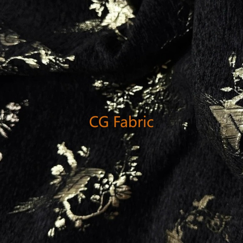 Home Textiles Luxury Curtains - Gold Thread Chenille Jacquard Embossed Hanfu