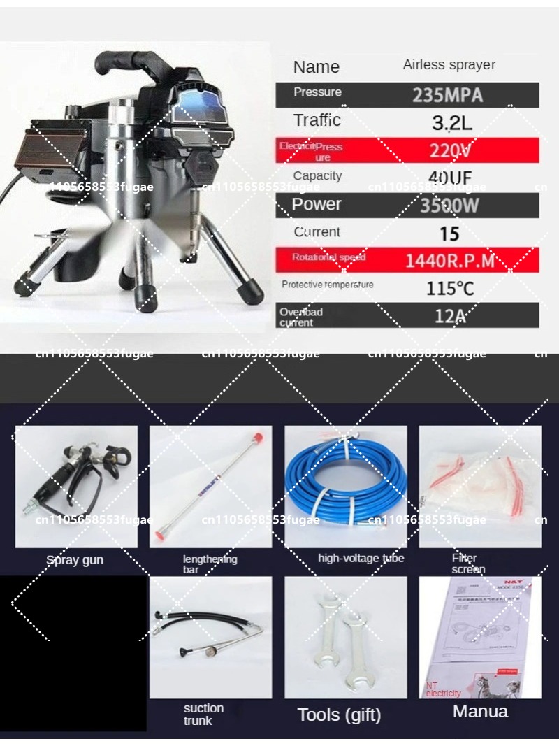 Professional 3.2L Airless Spra - Home Textile Industry ulasan dan harga