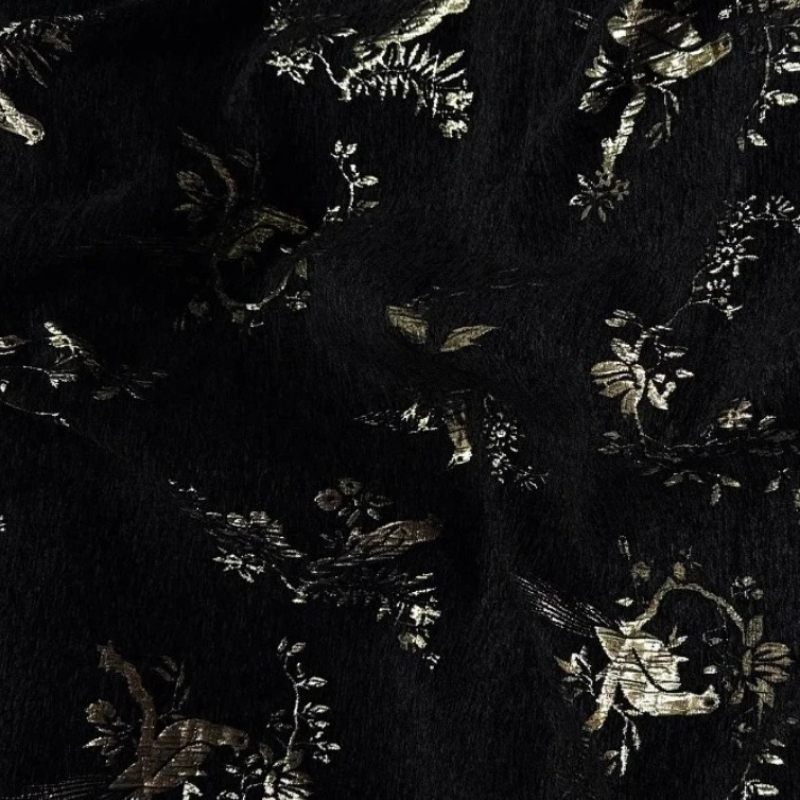 Gold Thread Chenille Jacquard  - Home Textiles Luxury Curtains ulasan dan harga