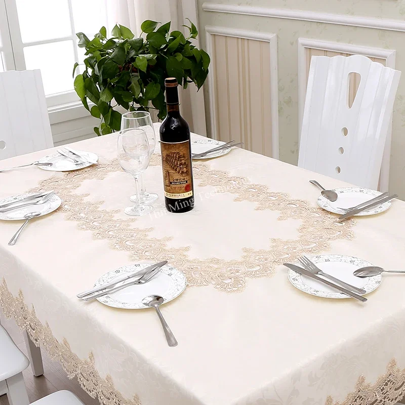 Table Cloth Round Table Cream  - Home Textiles List ulasan dan harga