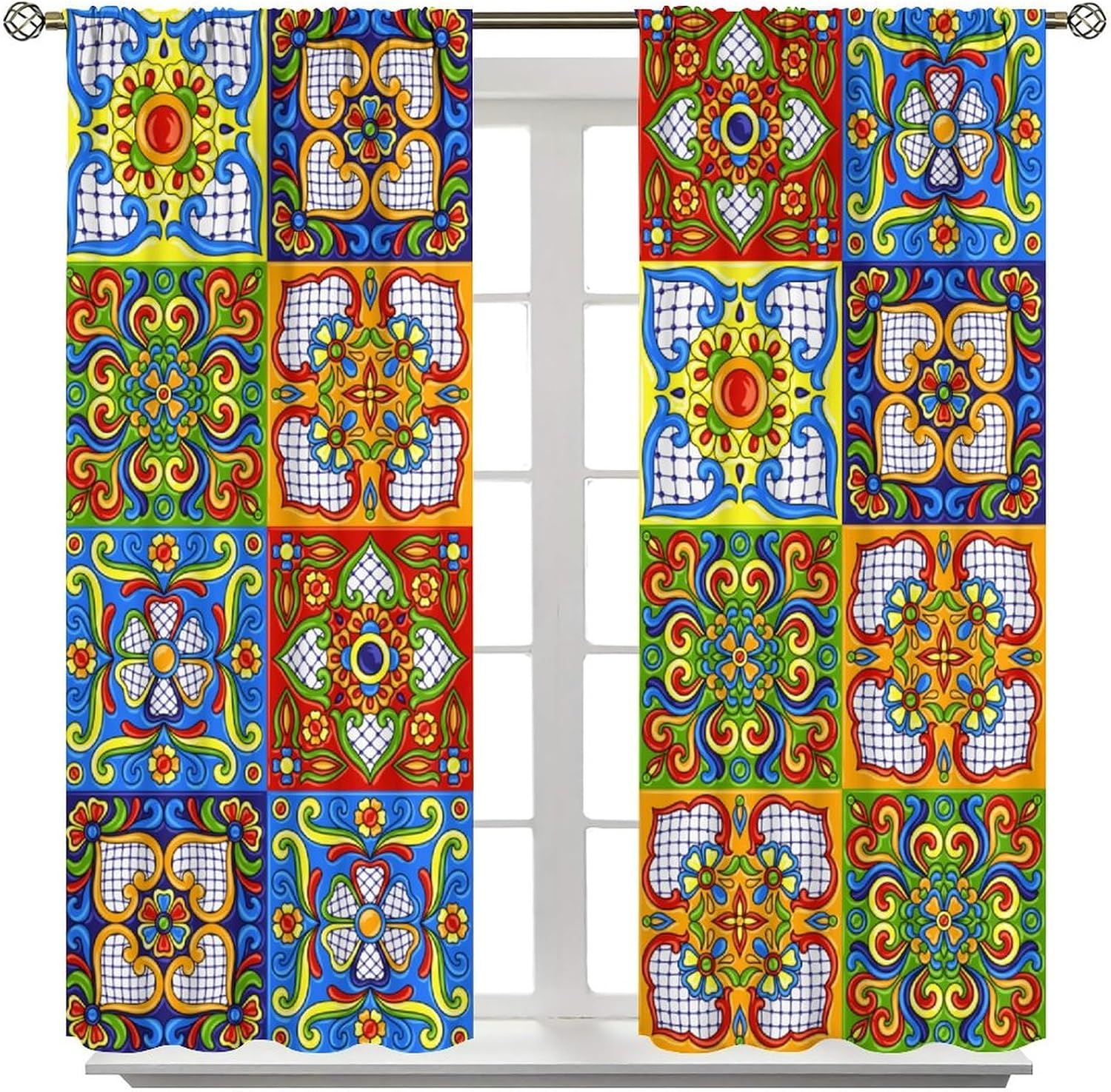 Luxurious Bohemian Moroccan Pa - Home Textiles Luxury Curtains ulasan dan harga