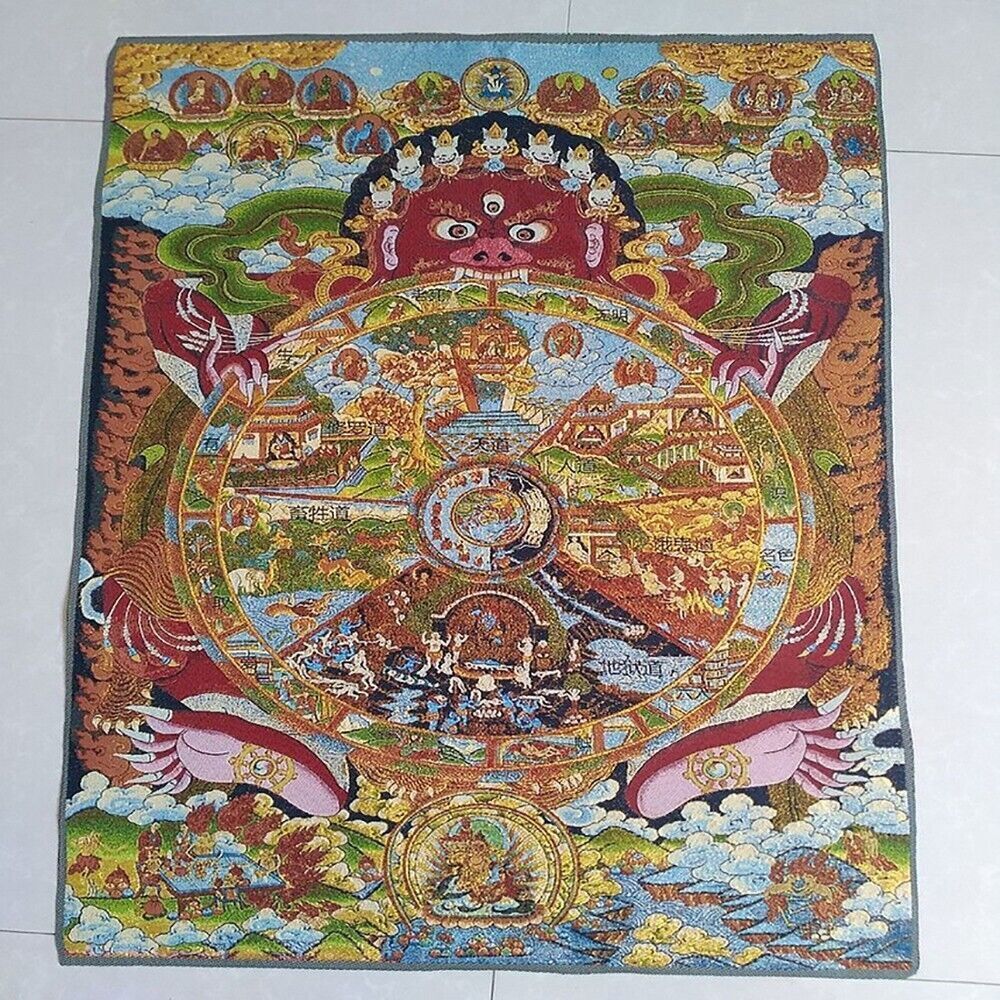 Buddhist Guardian Silk Paintin - Home Textiles China ulasan dan harga