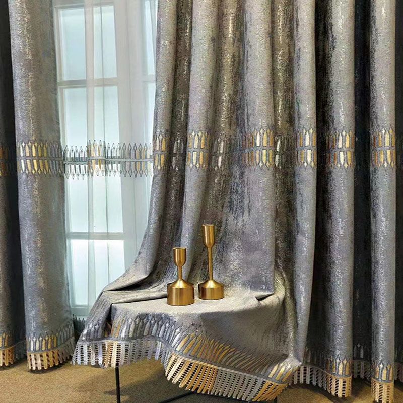 Luxury Embroidered Blackout Cu - Home Textiles Luxury Curtains ulasan dan harga