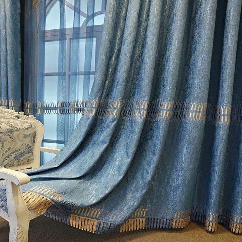 Luxury Embroidered Blackout Cu - Home Textiles Luxury Curtains ulasan dan harga