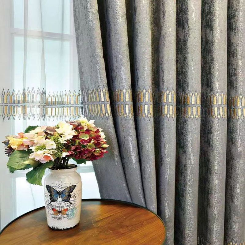Luxury Embroidered Blackout Cu - Home Textiles Luxury Curtains ulasan dan harga