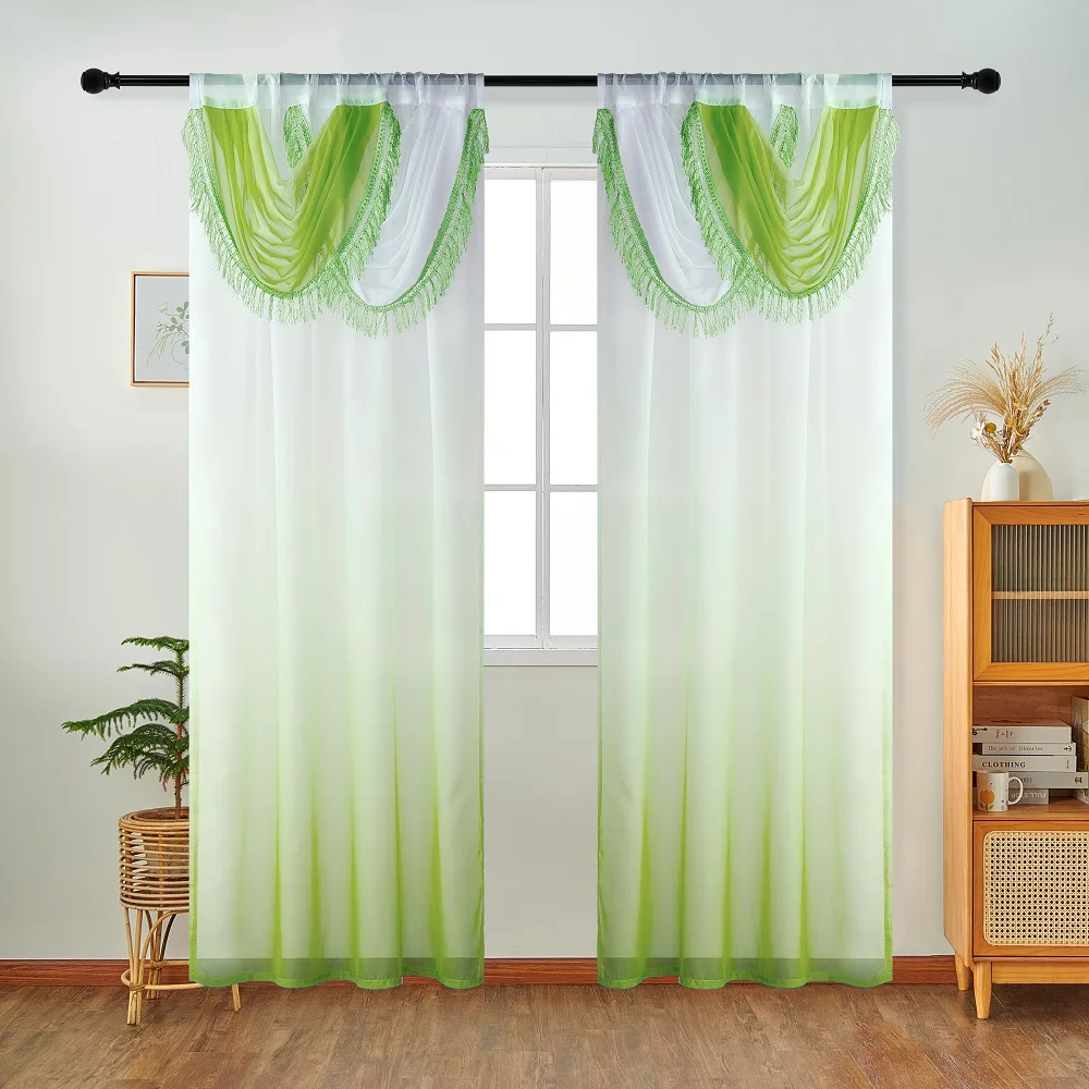 NAPEARL Blue Curtain Head Wave - Home Textiles Luxury Curtains ulasan dan harga