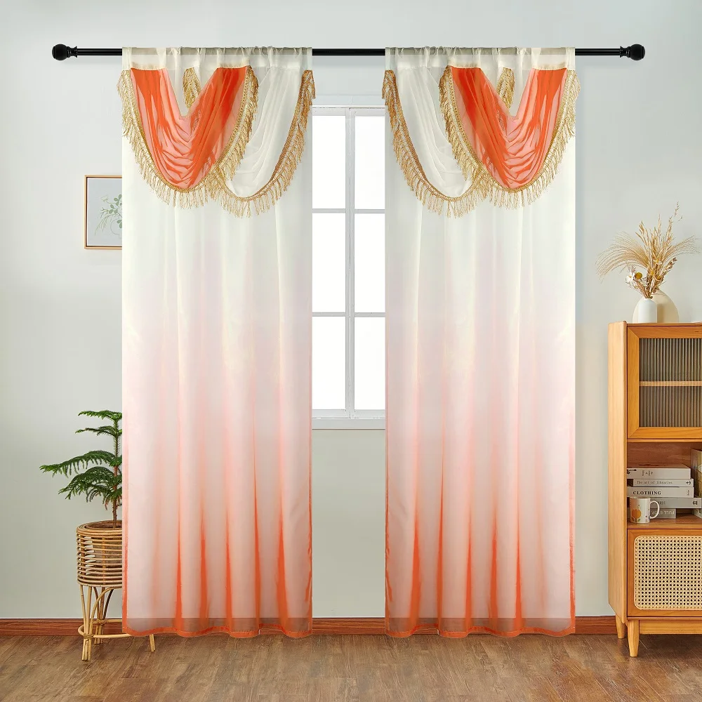 NAPEARL Blue Curtain Head Wave - Home Textiles Luxury Curtains ulasan dan harga