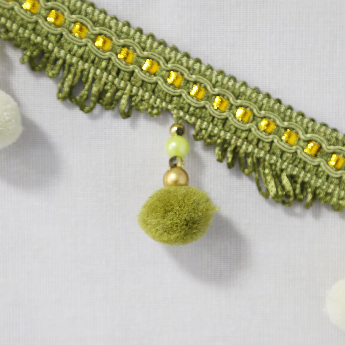 2M Pom Pom & Beaded Curtain Tr - Home Textiles Luxury Curtains ulasan dan harga