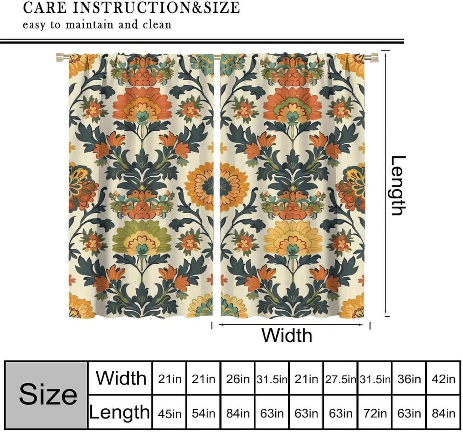 Luxury Floral Print Curtains P - Home Textiles Luxury Curtains ulasan dan harga