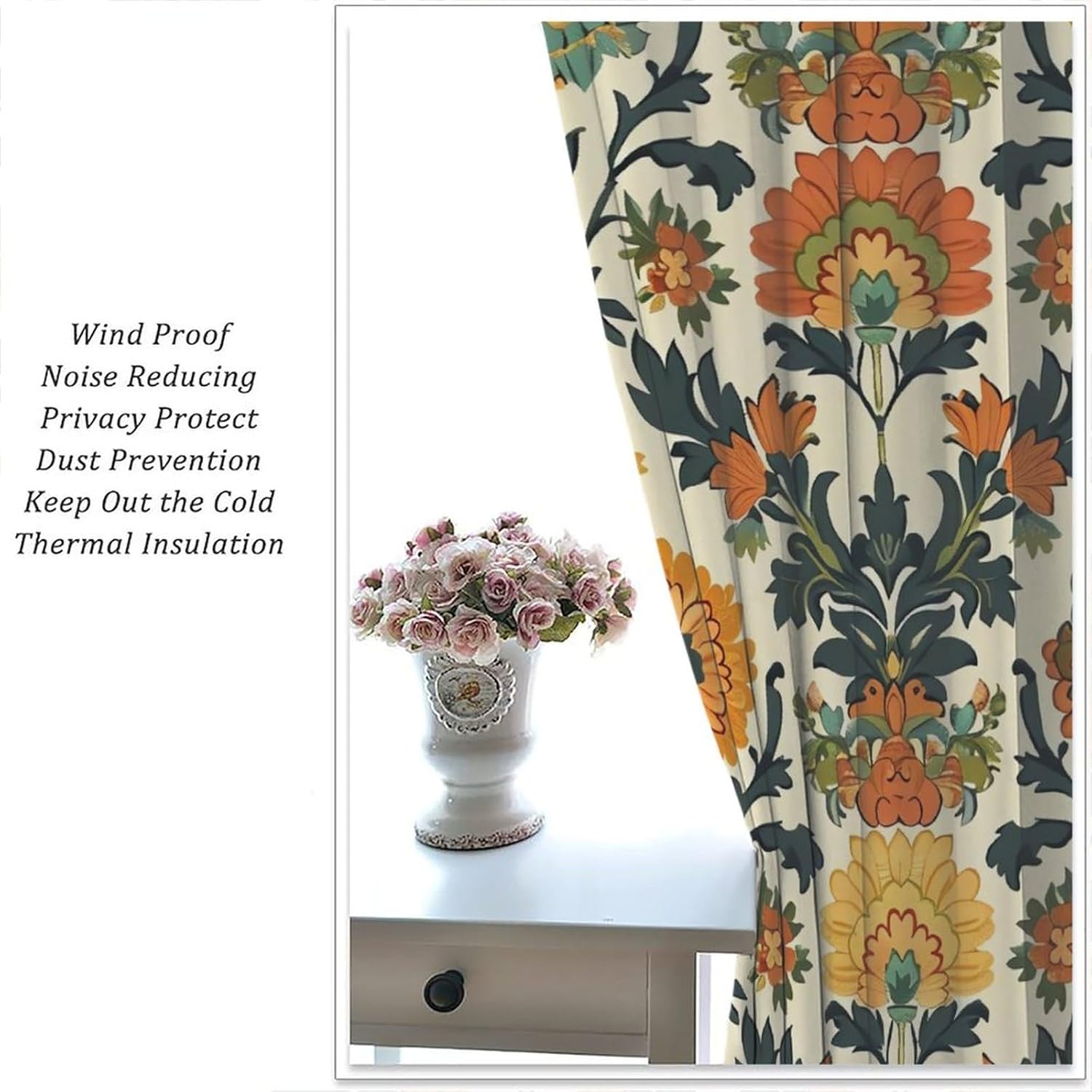 Luxury Floral Print Curtains P - Home Textiles Luxury Curtains ulasan dan harga
