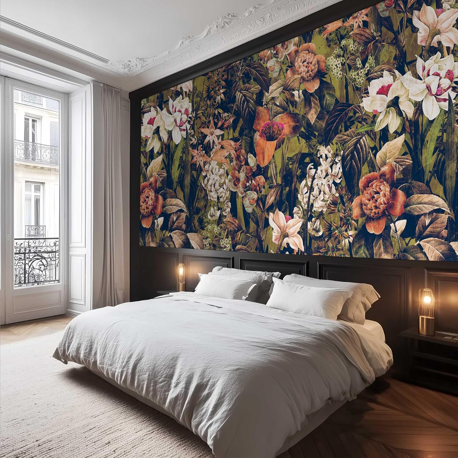 Luxury Floral Tapestry Bed Bac - Home Textiles Luxury Curtains ulasan dan harga