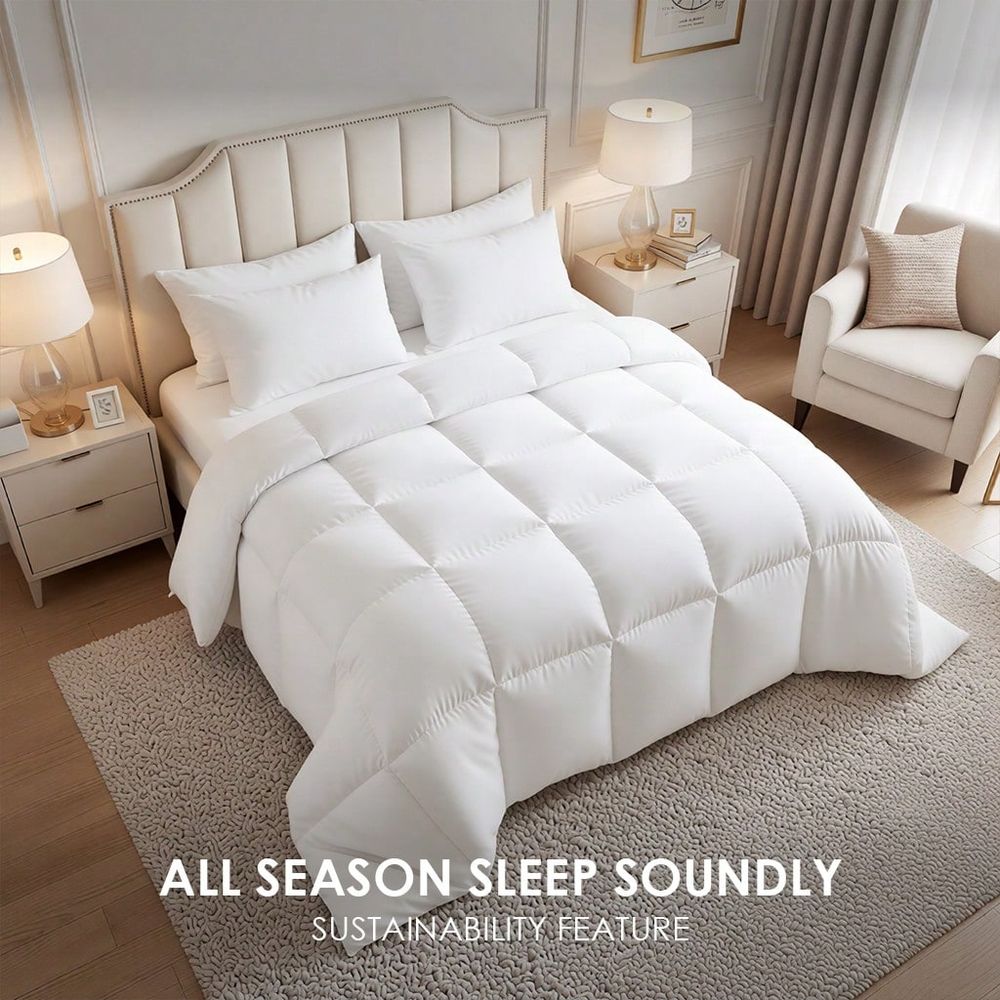 All Season Bright White Gingha - Duvet Insert White ulasan dan harga