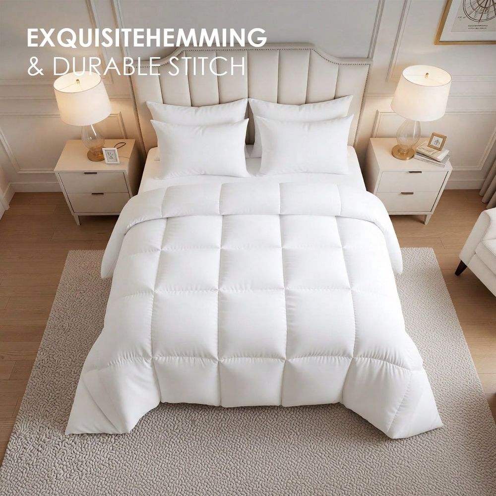 All Season Bright White Gingha - Duvet Insert White ulasan dan harga