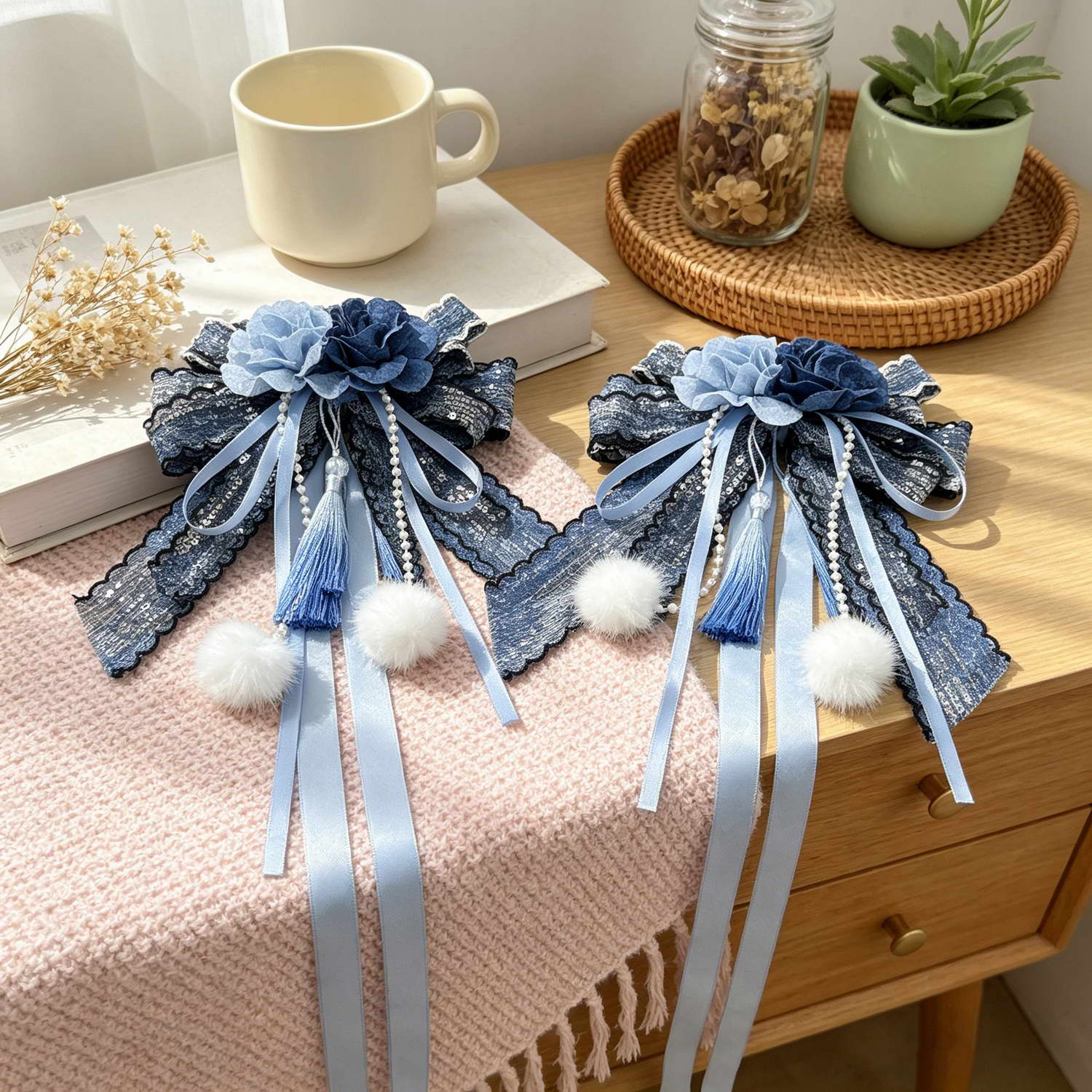 One Pair American Luxury Blue  - Home Textiles Luxury Curtains ulasan dan harga