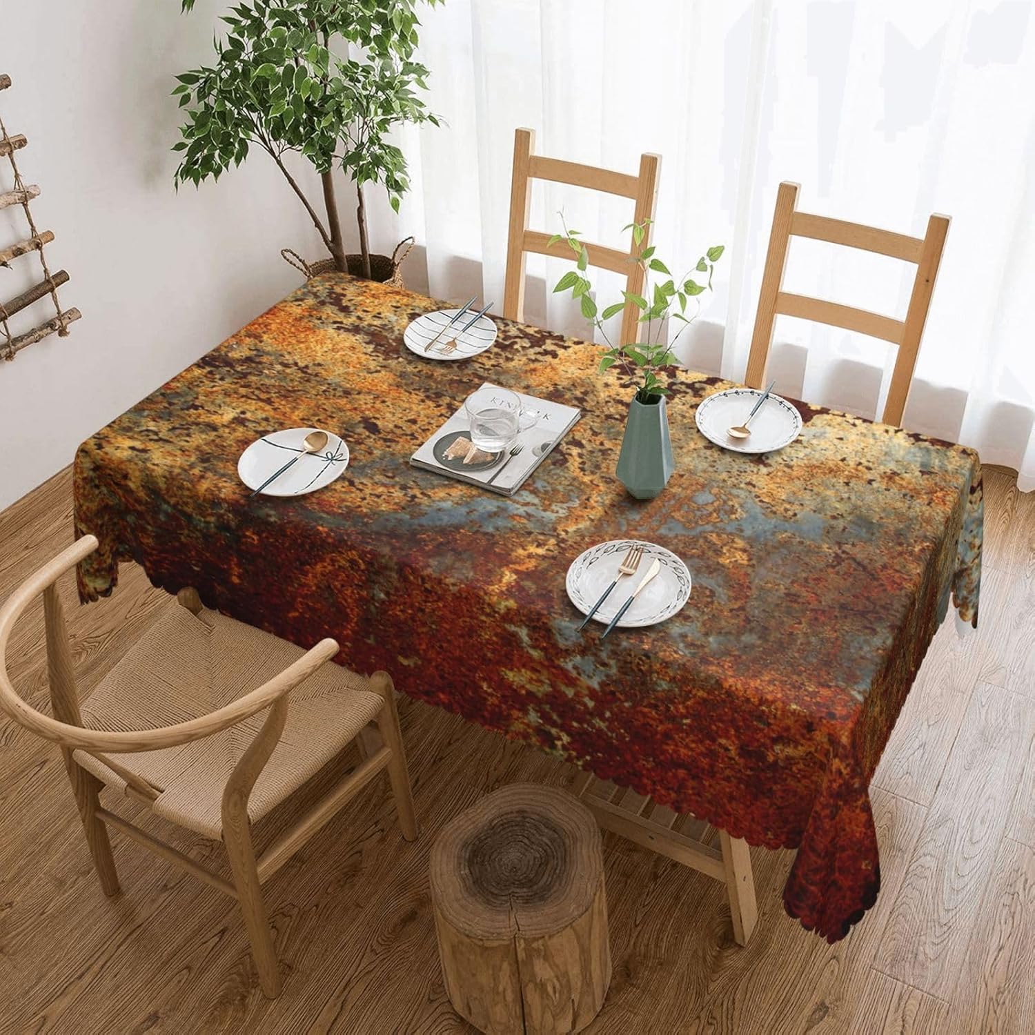 Industrial Brown Rust Metal Ta - Home Textile Industry ulasan dan harga