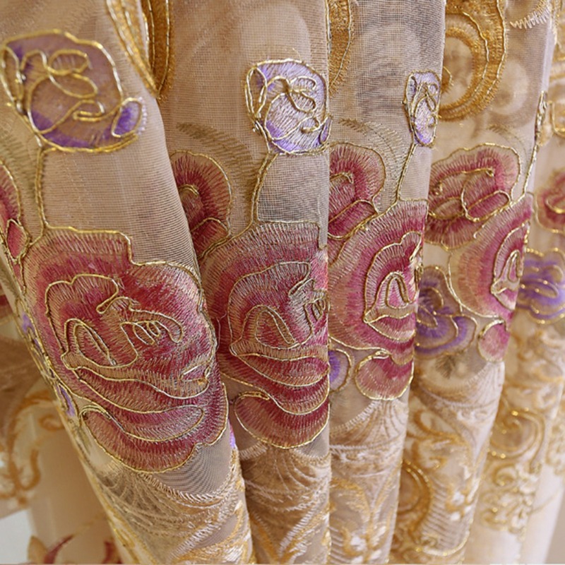 Curtain Textiles Beige Color H - Home Textiles Luxury Curtains ulasan dan harga